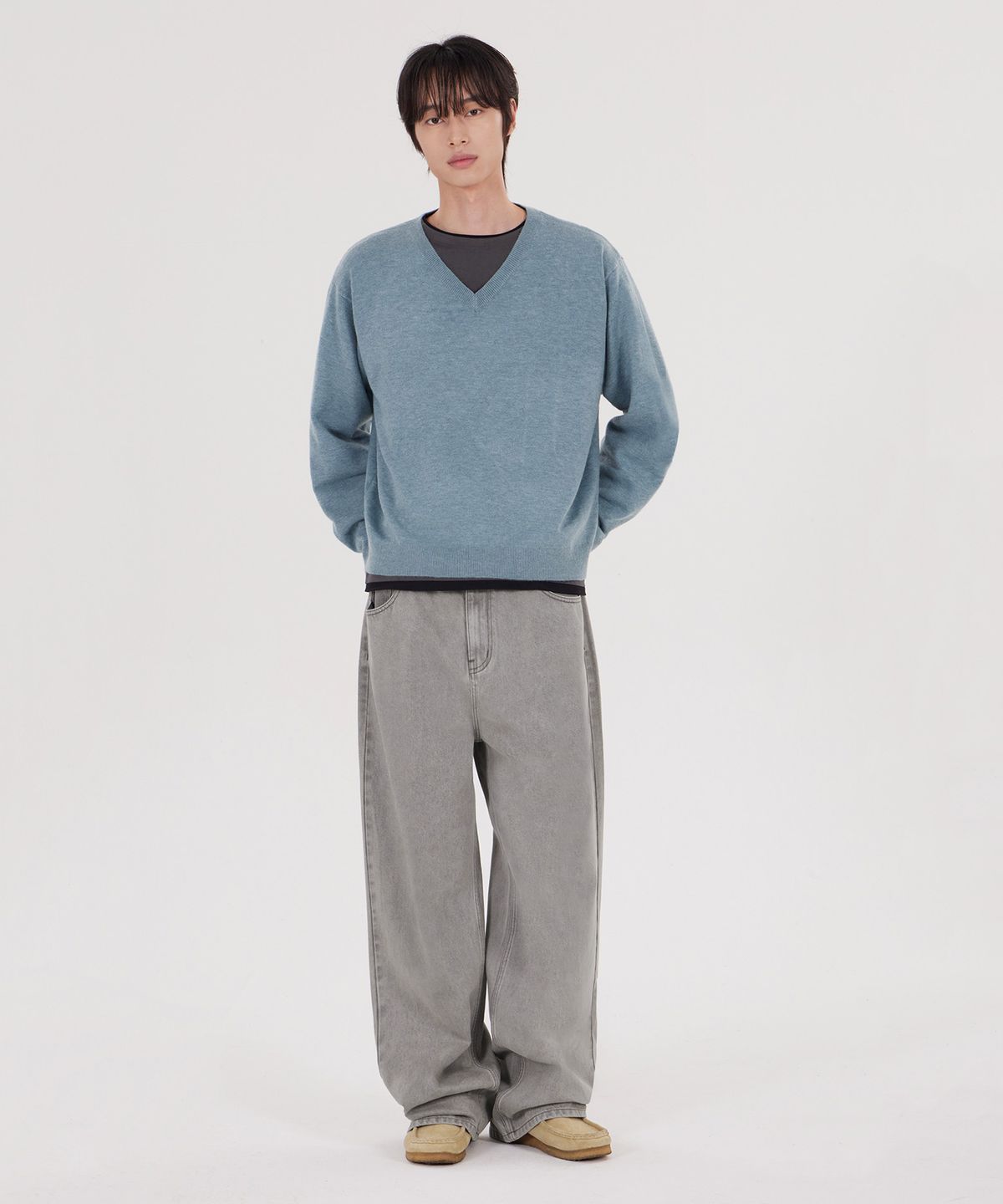 굿라이프웍스(GLW) [unisex] 소프트 브이넥 니트 민트