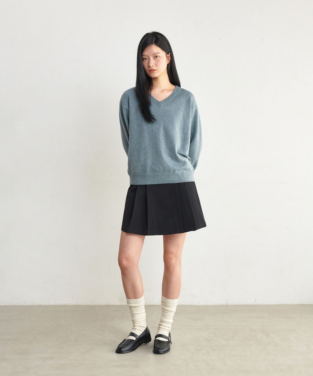 굿라이프웍스(GLW) [unisex] 소프트 브이넥 니트 민트