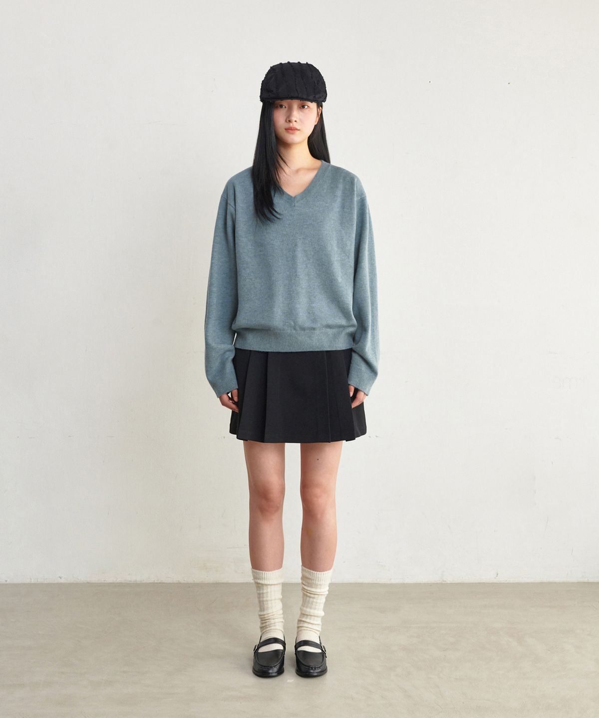 굿라이프웍스(GLW) [unisex] 소프트 브이넥 니트 민트