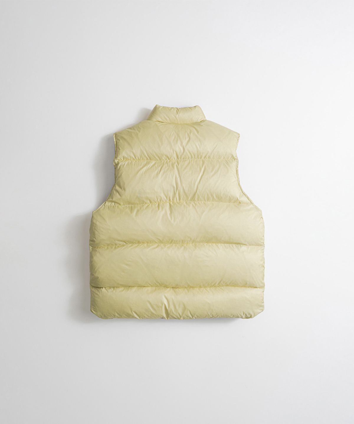 비헤비어(BEHEAVYER) REVERSIBLE DUCK DOWN VEST lemon/l.purple