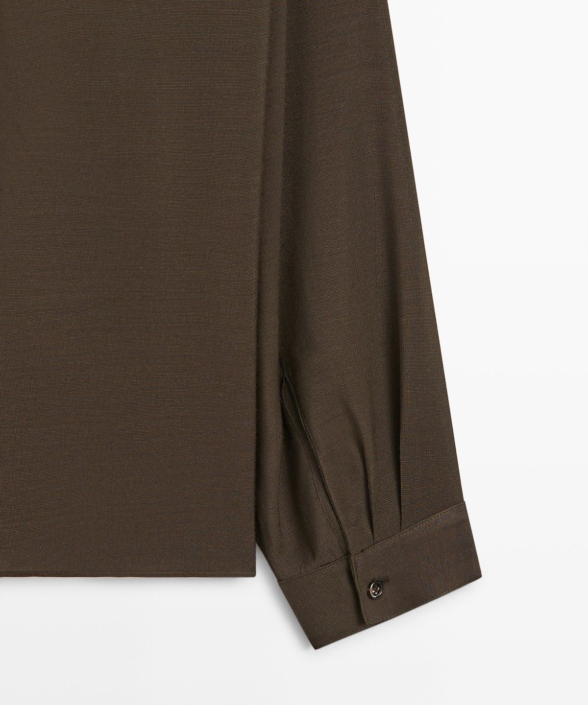마시모두띠(MASSIMO DUTTI) 타이 디테일 세미 시어 셔츠
