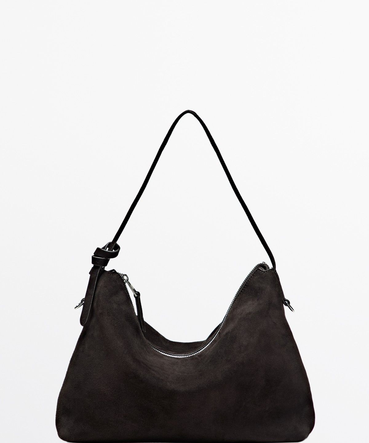 마시모두띠(MASSIMO DUTTI) 미디엄 스플릿 스웨이드 숄더백