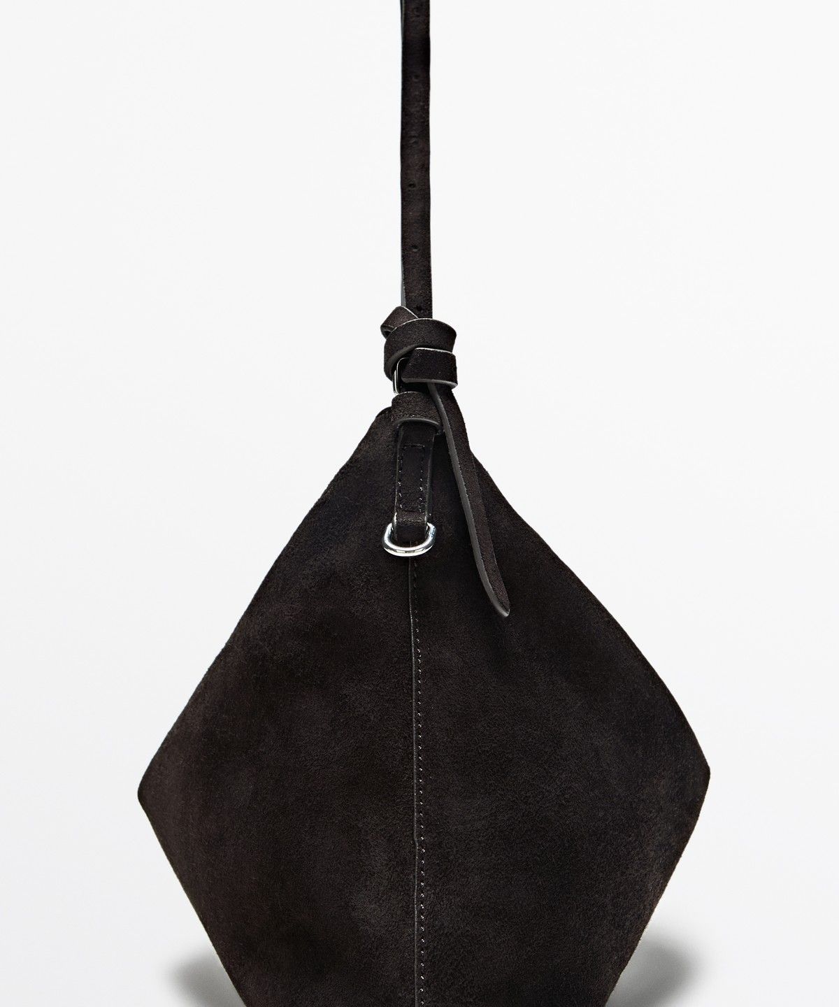 마시모두띠(MASSIMO DUTTI) 미디엄 스플릿 스웨이드 숄더백