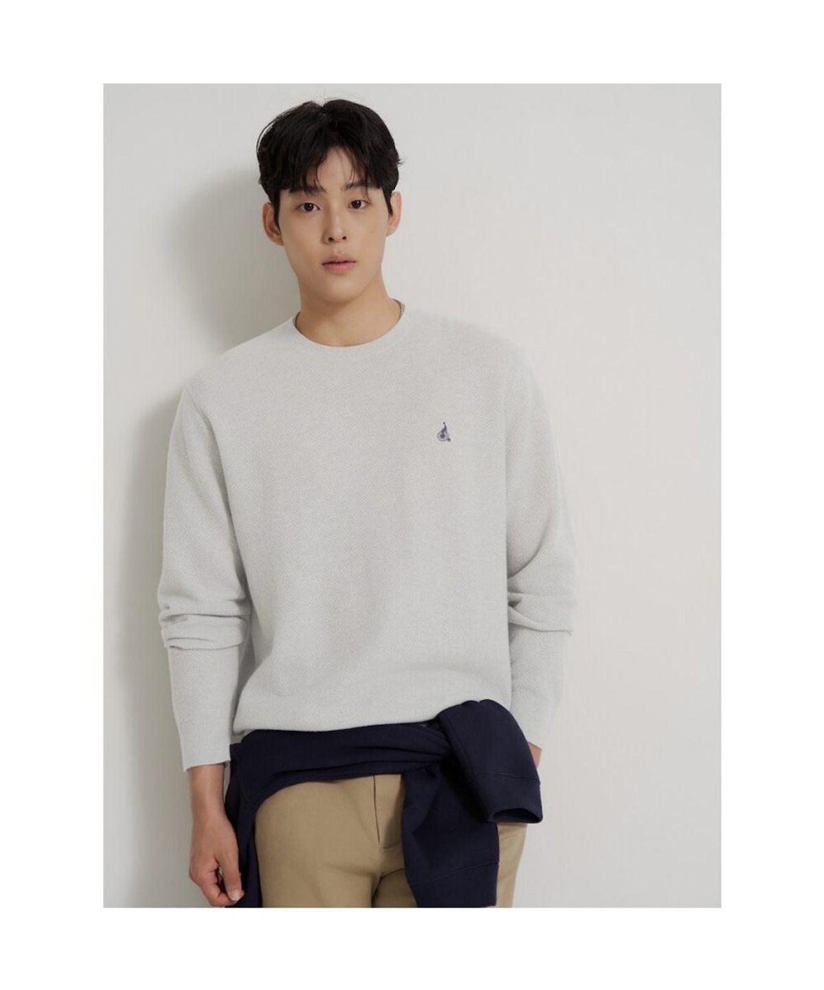 빈폴 멘(BEANPOLE MEN) [Essential] 울 라운드 니트  그레이