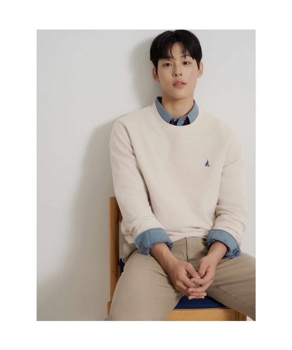 빈폴 멘(BEANPOLE MEN) [Essential] 울 라운드 니트  베이지