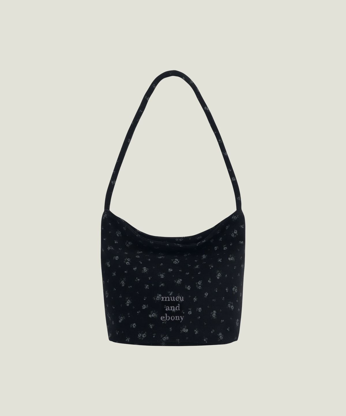 무쿠앤에보니(MUCU AND EBONY) Near Bucket Bag _ Flower Black
