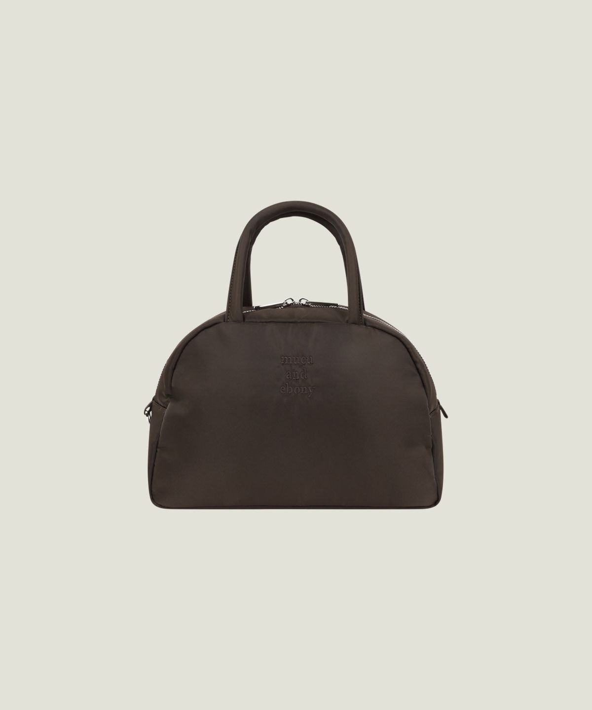 무쿠앤에보니(MUCU AND EBONY) Near Bowling Bag _ Brown