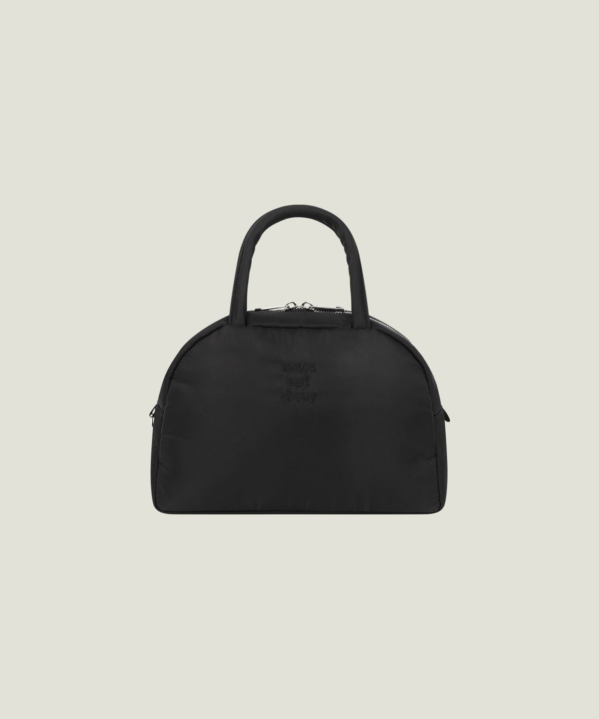 무쿠앤에보니(MUCU AND EBONY) Near Bowling Bag _ Black