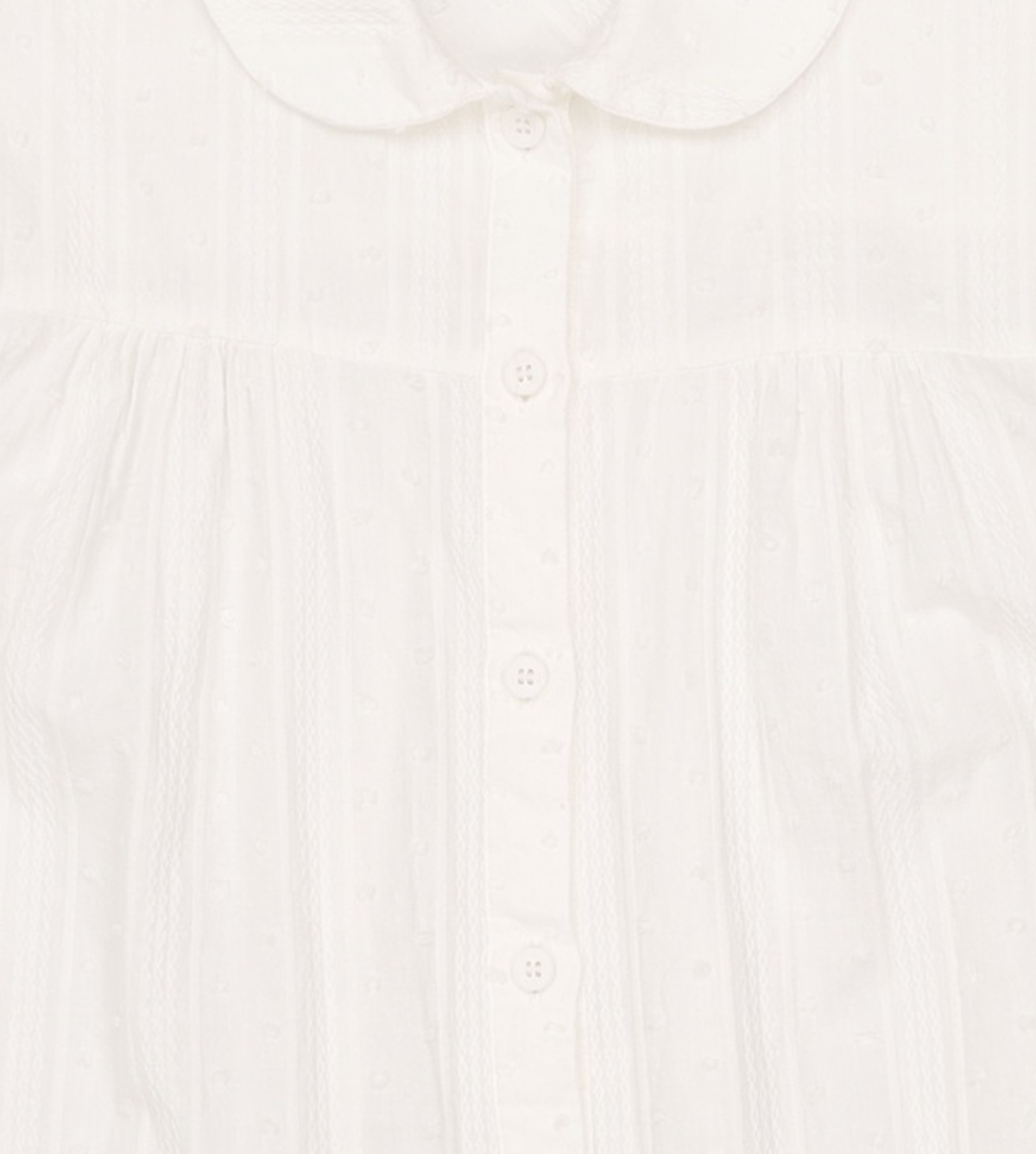 제너럴 아이디어(GENERAL IDEA) 라운드 카라 퍼프 블라우스 [WHITE] / WBE2L03520 M