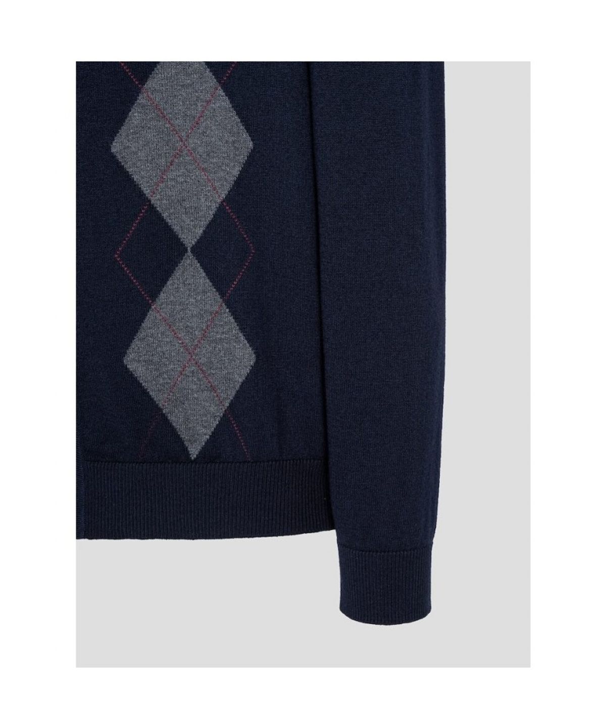 빈폴 멘(BEANPOLE MEN) 아가일 칼라넥 카디건  네이비