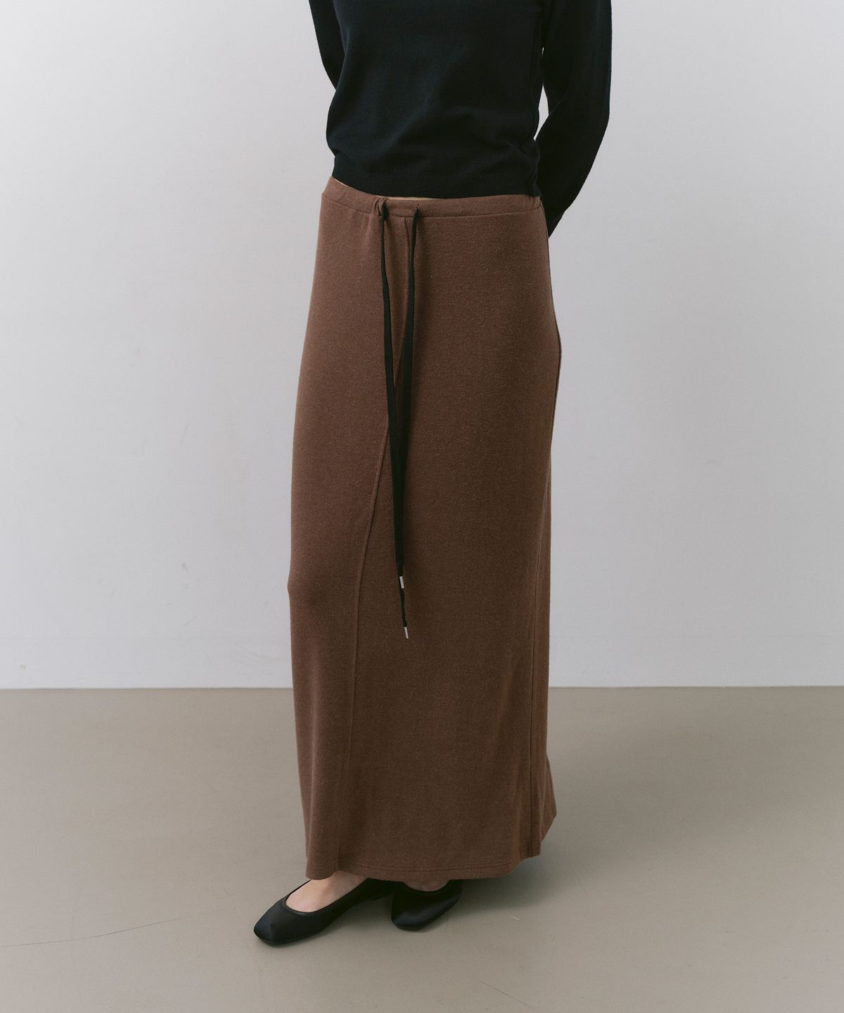 카셀(CACELE) [가을버전] EASY RELAXED LONG SKIRT, BROWN