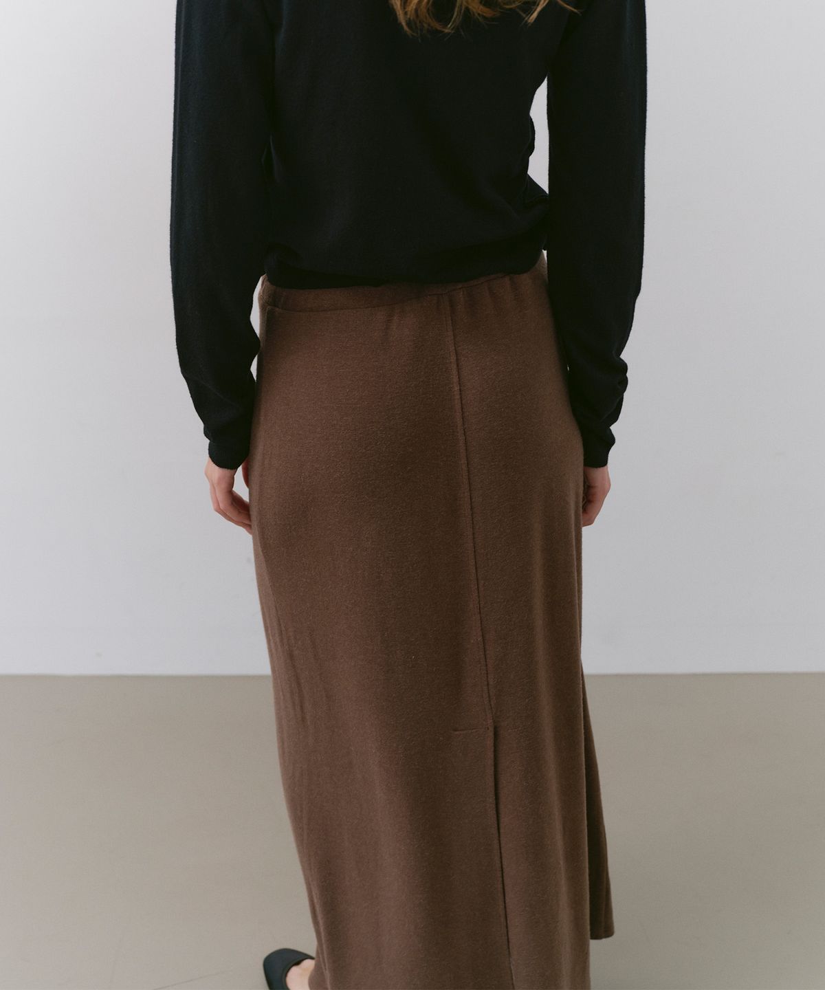 카셀(CACELE) [가을버전] EASY RELAXED LONG SKIRT, BROWN