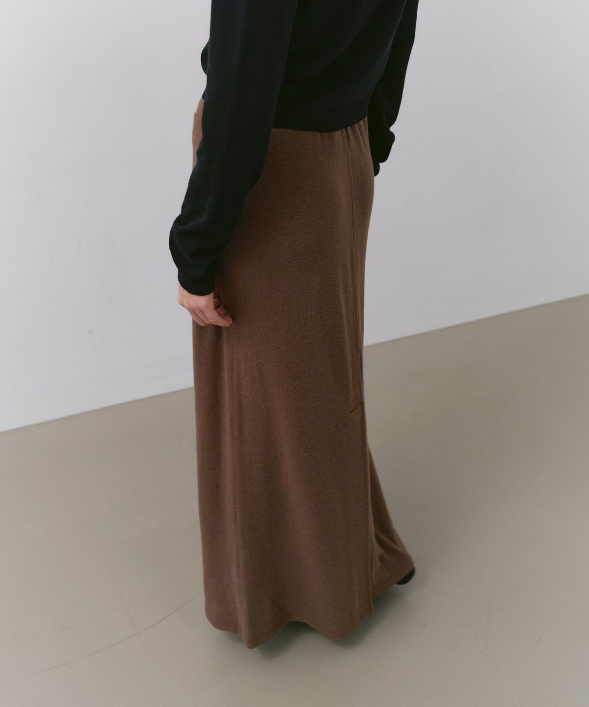 카셀(CACELE) [가을버전] EASY RELAXED LONG SKIRT, BROWN