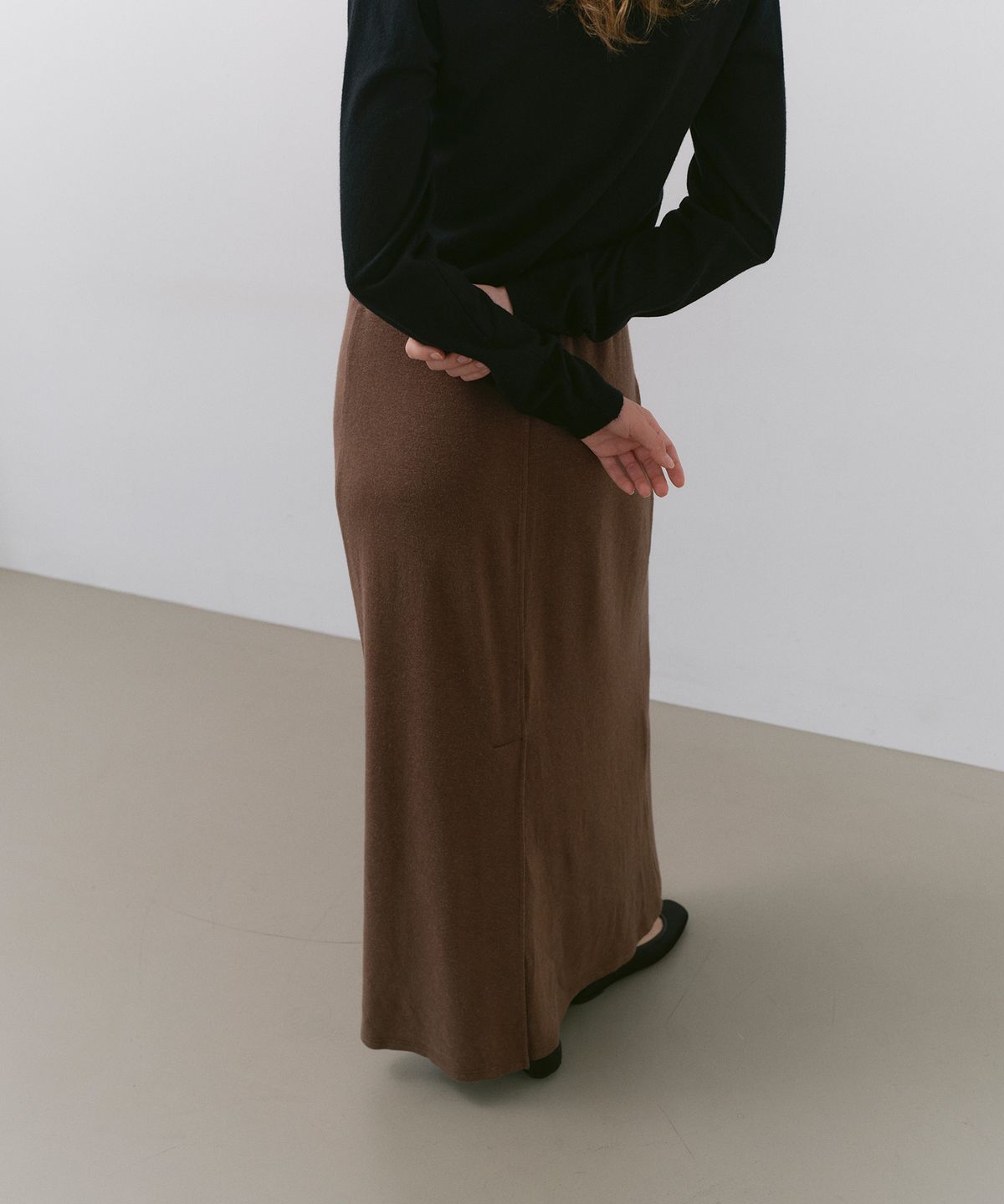 카셀(CACELE) [가을버전] EASY RELAXED LONG SKIRT, BROWN