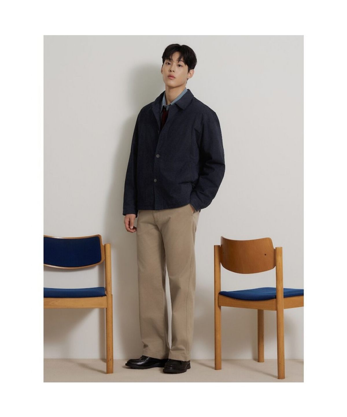 빈폴 멘(BEANPOLE MEN) 변형 코듀로이 워싱 트러커  네이비