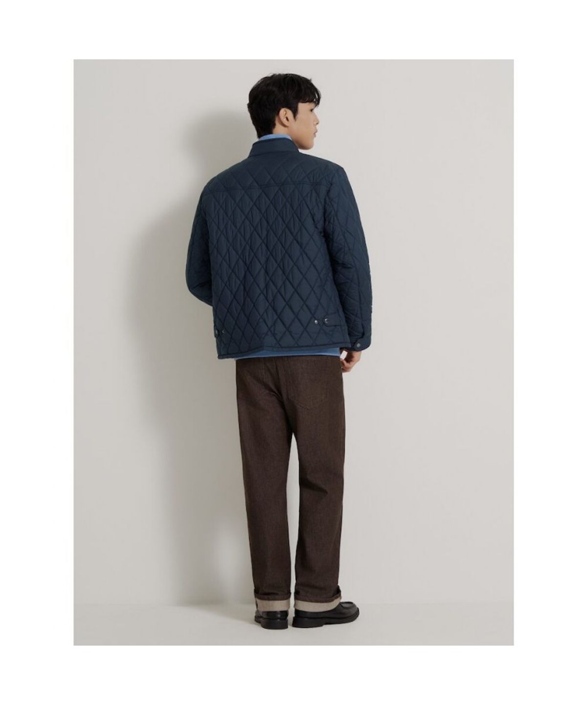 빈폴 멘(BEANPOLE MEN) [Essential] 다이아퀼팅 하이넥 점퍼  네이비