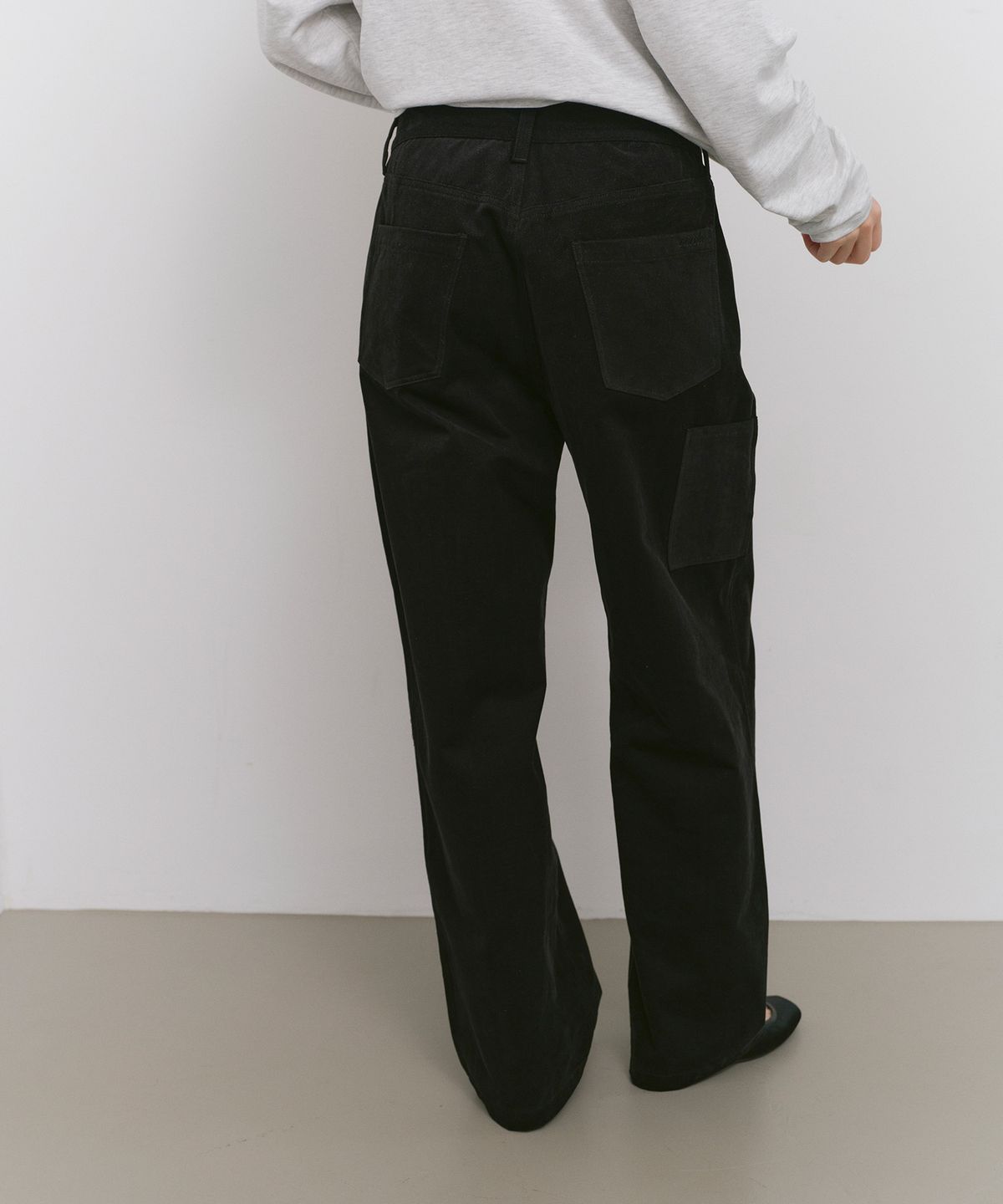 카셀(CACELE) PANEL POCKET COTTON PANTS, BLACK