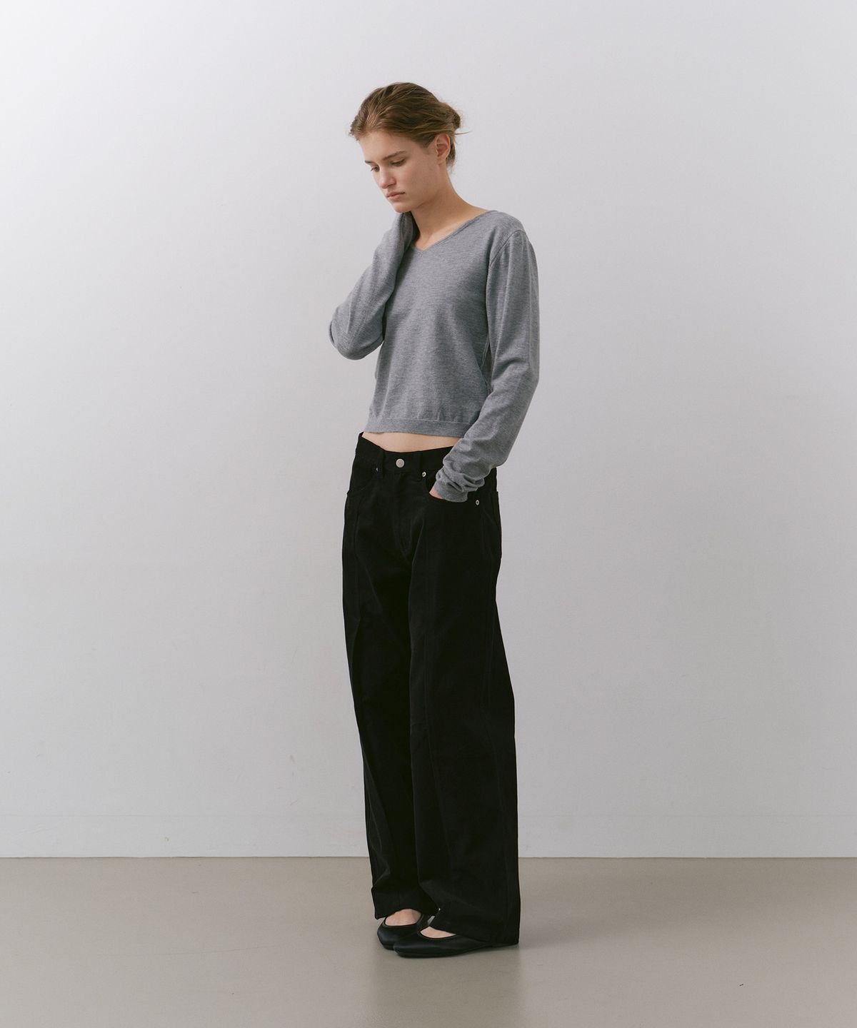 카셀(CACELE) PANEL POCKET COTTON PANTS, BLACK