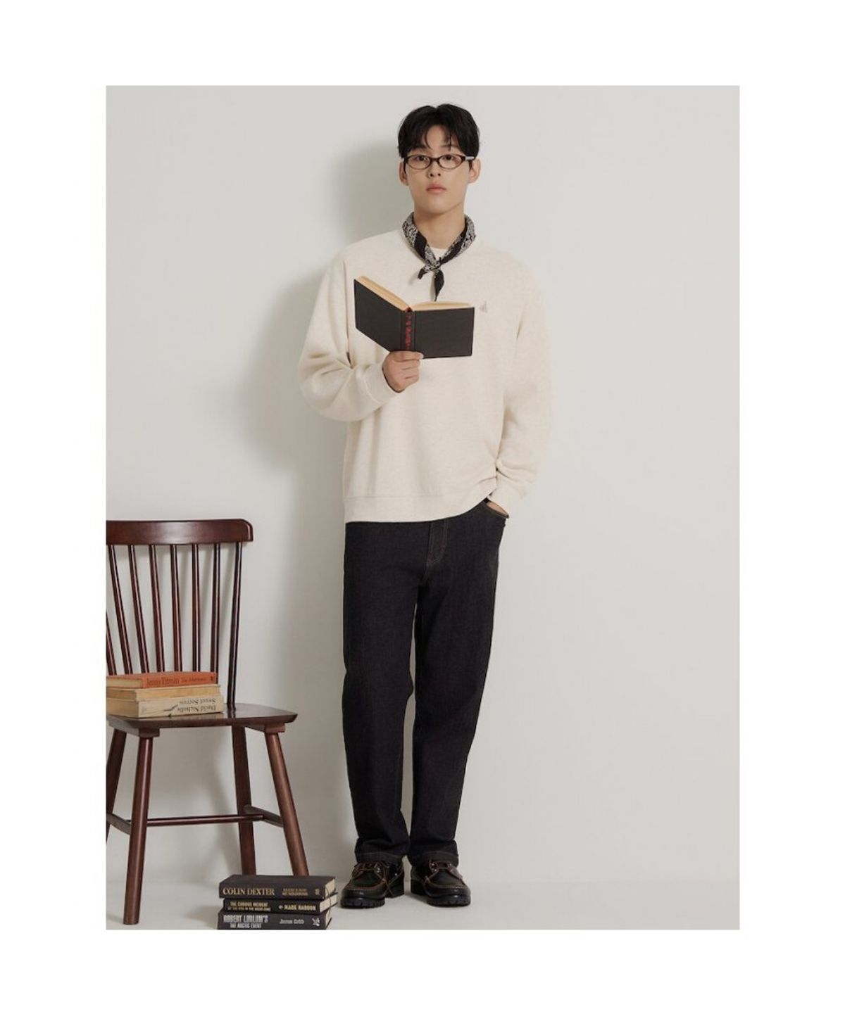 빈폴 멘(BEANPOLE MEN) [Essential] 소프트 더블 저지 라운드넥 티셔츠  아이보리