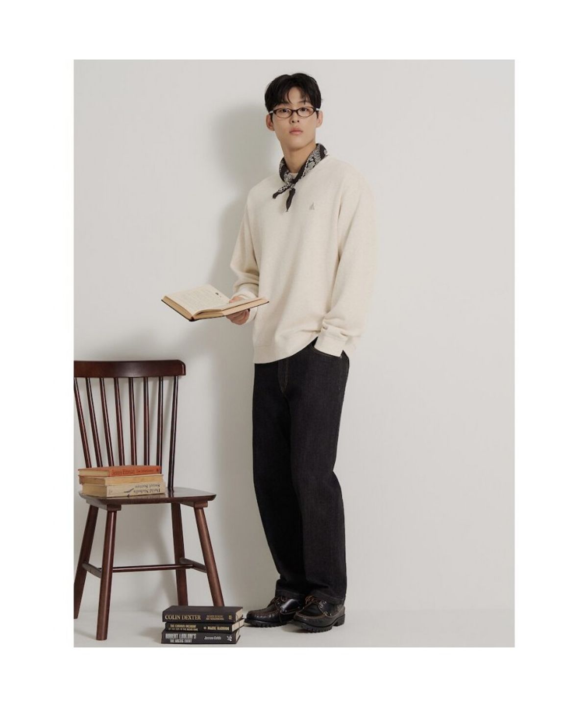 빈폴 멘(BEANPOLE MEN) [Essential] 소프트 더블 저지 라운드넥 티셔츠  아이보리