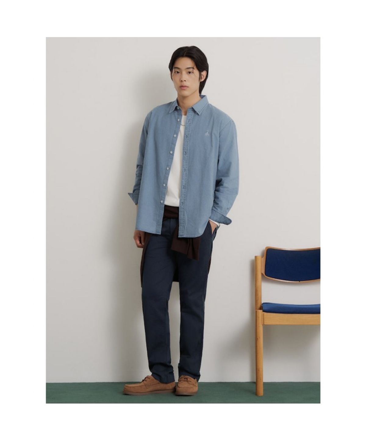 빈폴 멘(BEANPOLE MEN) [Essential] 클래식핏 치노 팬츠  네이비