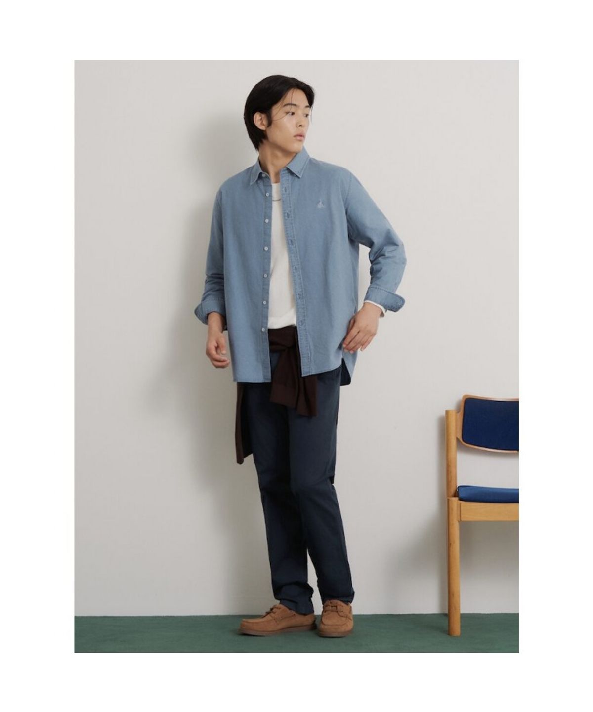 빈폴 멘(BEANPOLE MEN) [Essential] 클래식핏 치노 팬츠  네이비