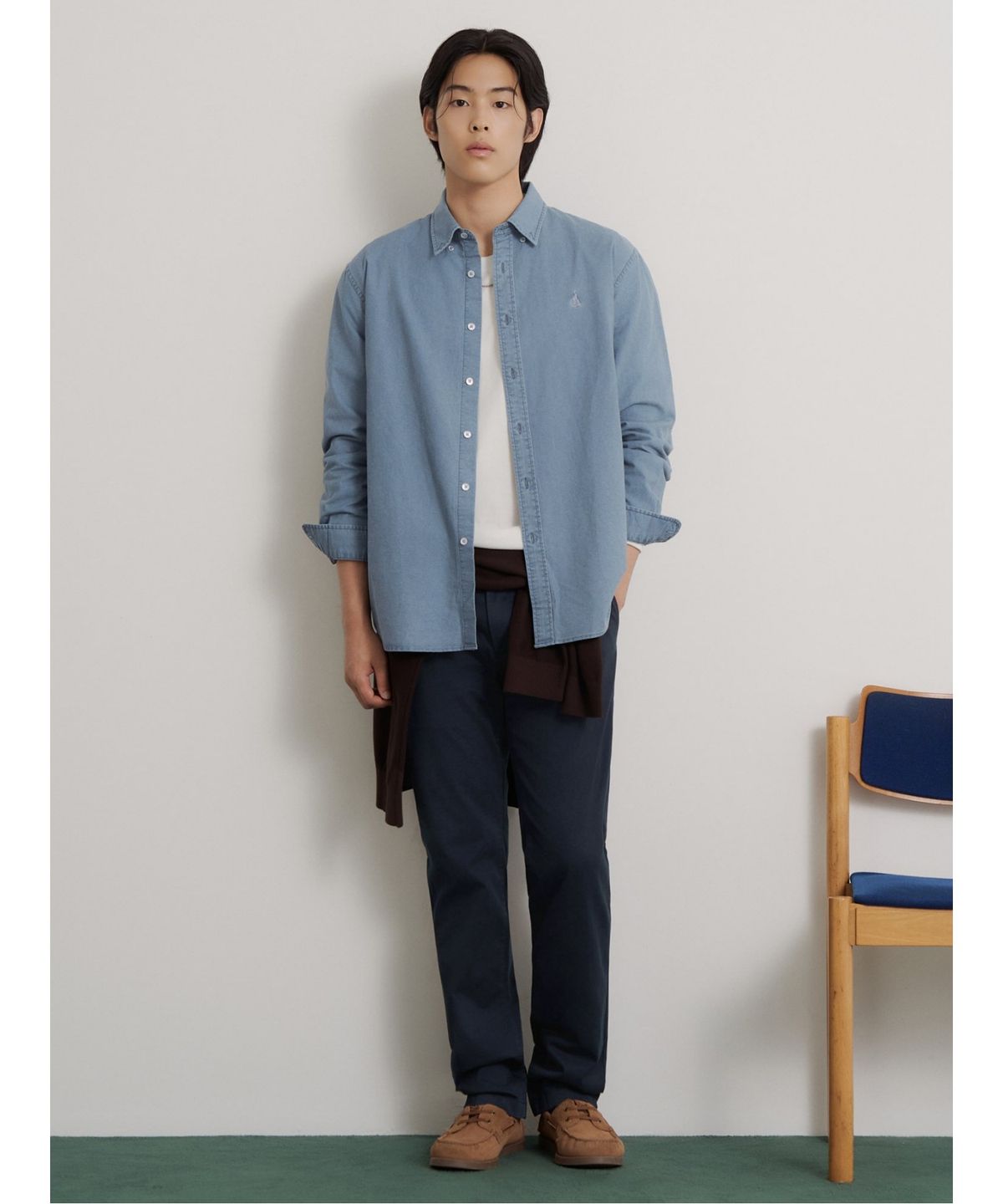 빈폴 멘(BEANPOLE MEN) [Essential] 클래식핏 치노 팬츠  네이비