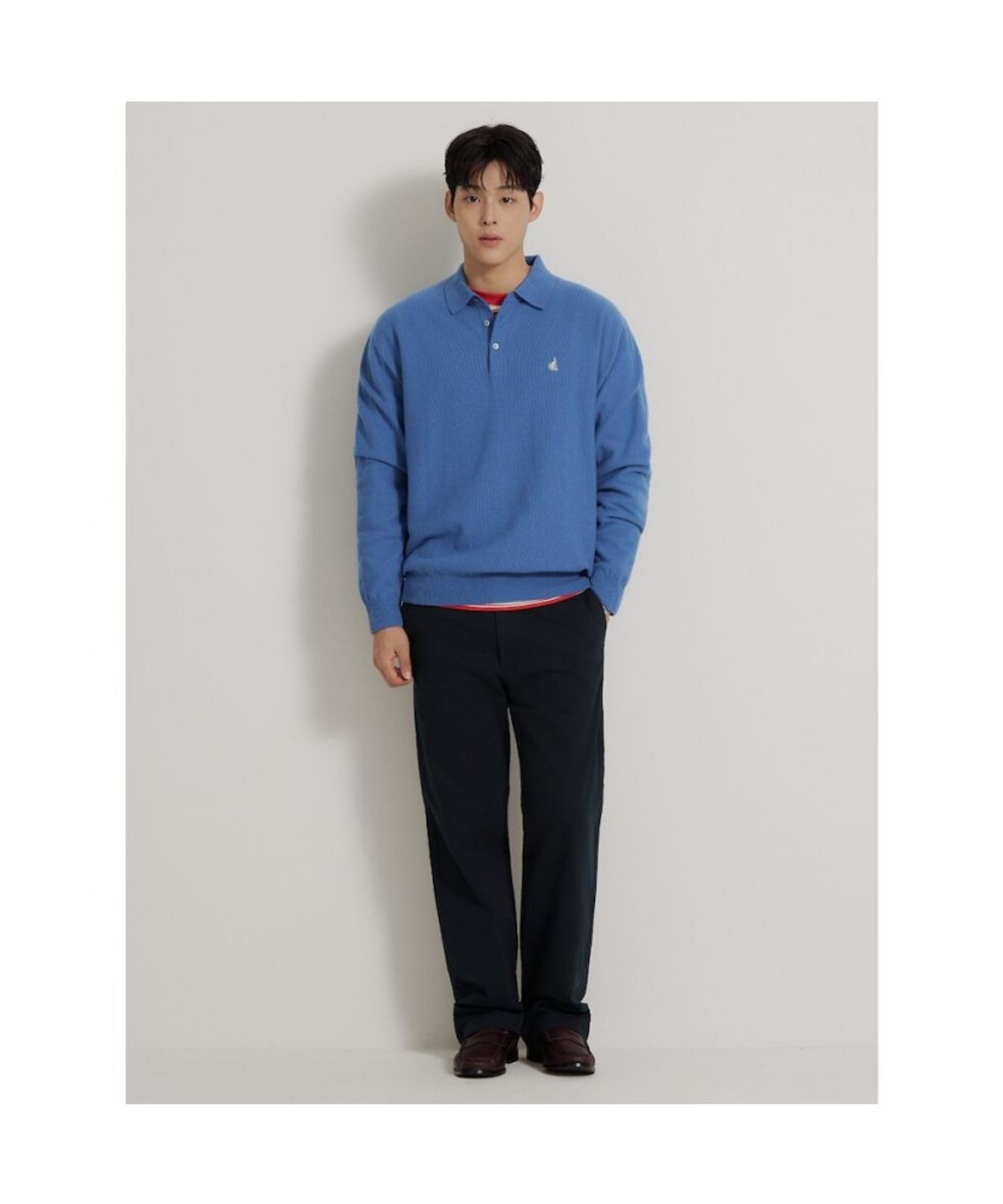 빈폴 멘(BEANPOLE MEN) 약기모 스트레이트 치노 팬츠  네이비