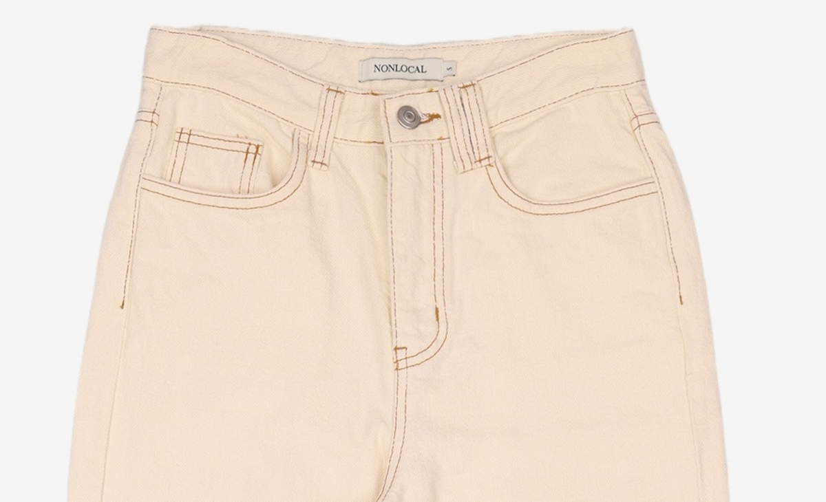 논로컬(NONLOCAL) Comfy Denim Pants - Cream S