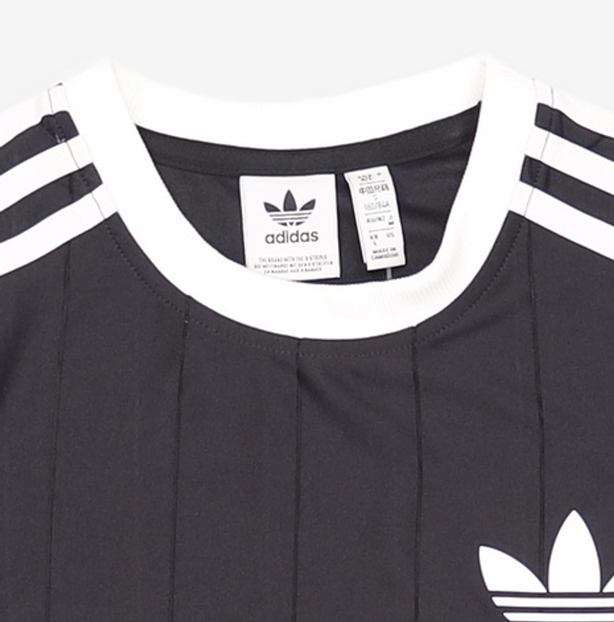 아디다스(ADIDAS) 3S 핀스트라이프 티 - 블랙 IX5505 S