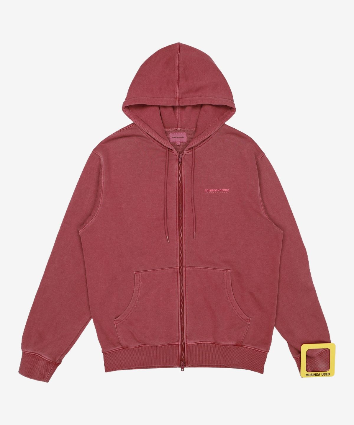 디스이즈네버댓(THISISNEVERTHAT) INTL. Logo Zip Up Hoodie Dried Rose L