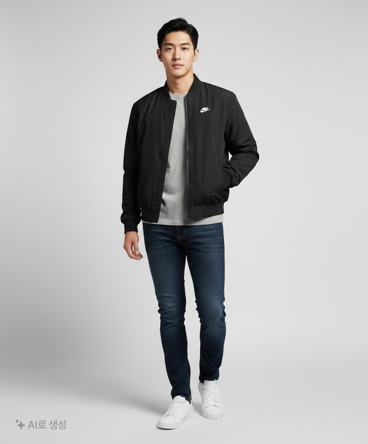 나이키(NIKE) 클럽 퓨추라 재킷 M - 블랙:화이트 / FZ0657-010 L