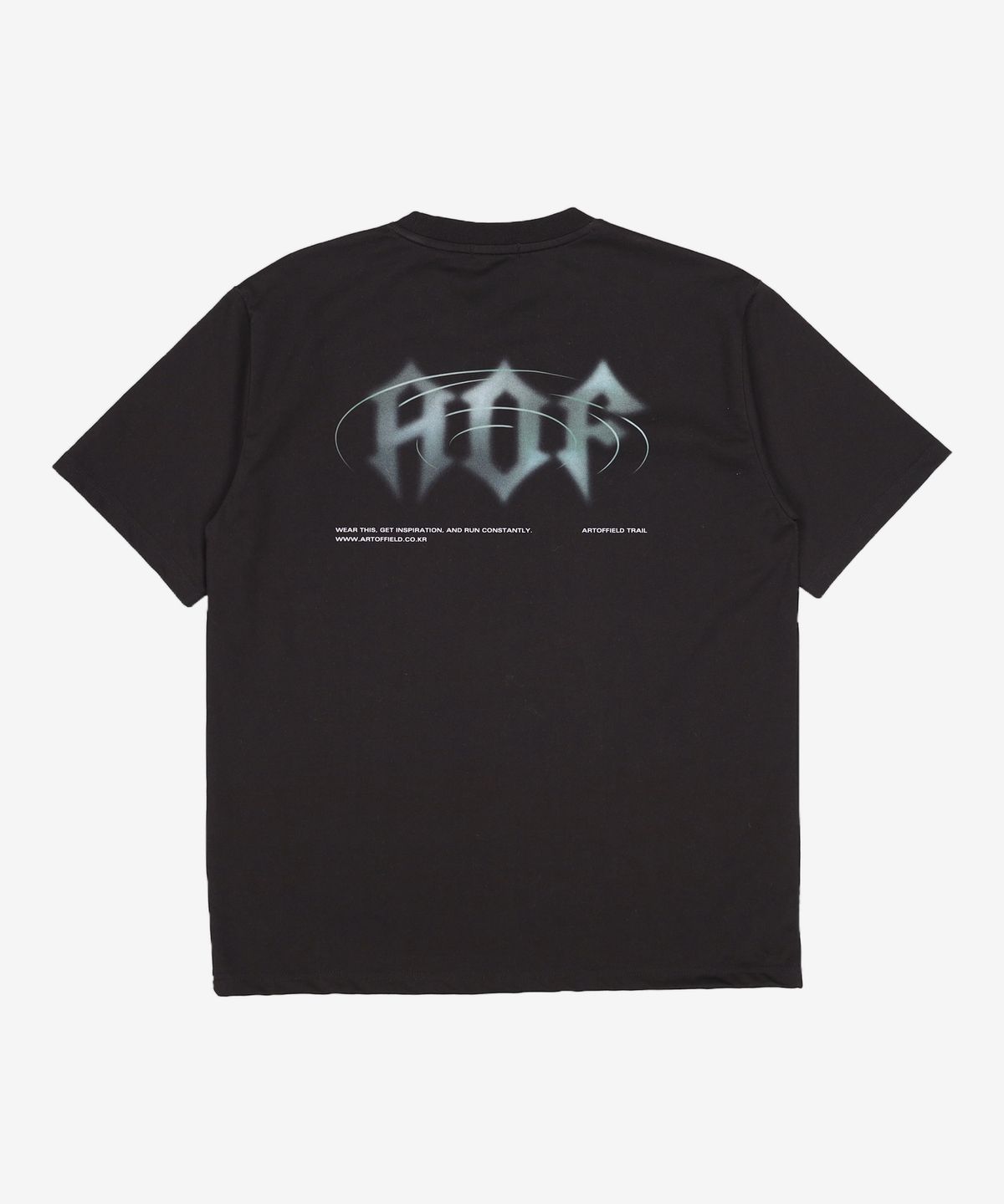아트 오브 필드(ART OF FIELD) TRAIL GRAPHIC SHORT-SLEEVED T-SHIRT - BLACK 2