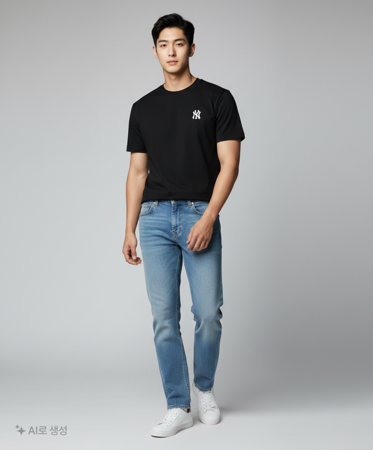엠엘비(MLB) 체커보드 백로고 반팔 티셔츠 NY (Black) XXL