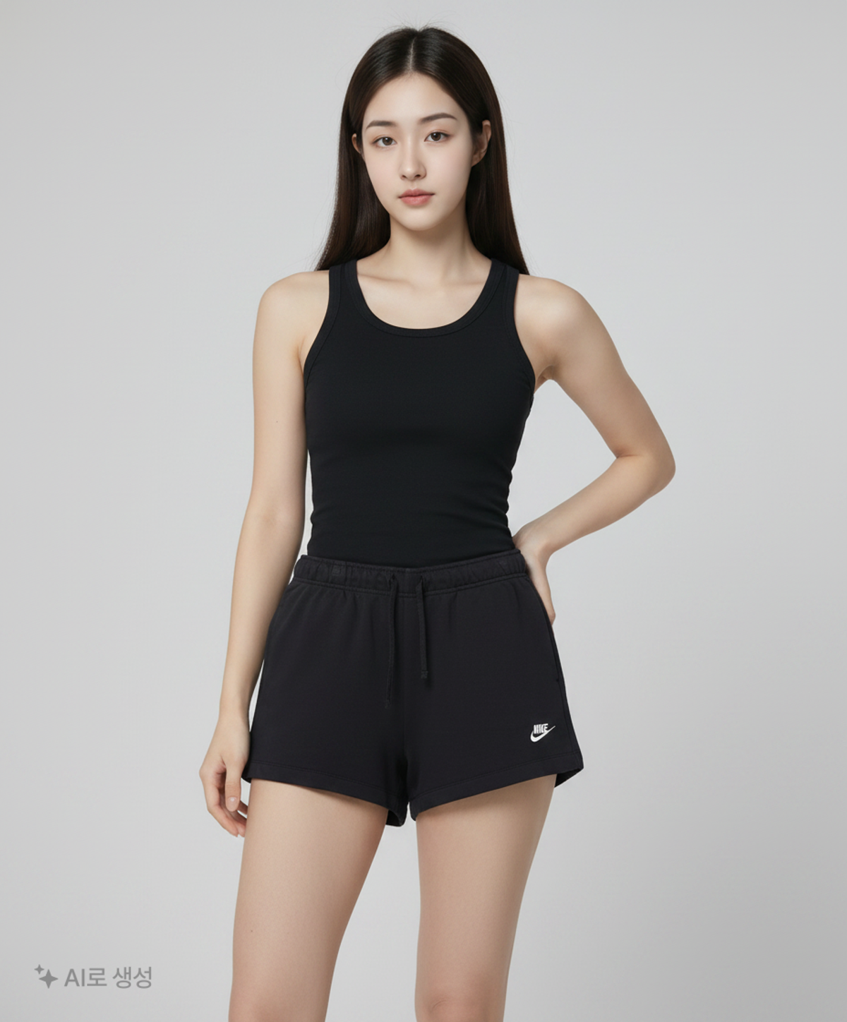 나이키(NIKE) 스포츠웨어 클럽 플리스 미드라이즈 쇼츠 W - 블랙:화이트 / DQ5803-010 XXL