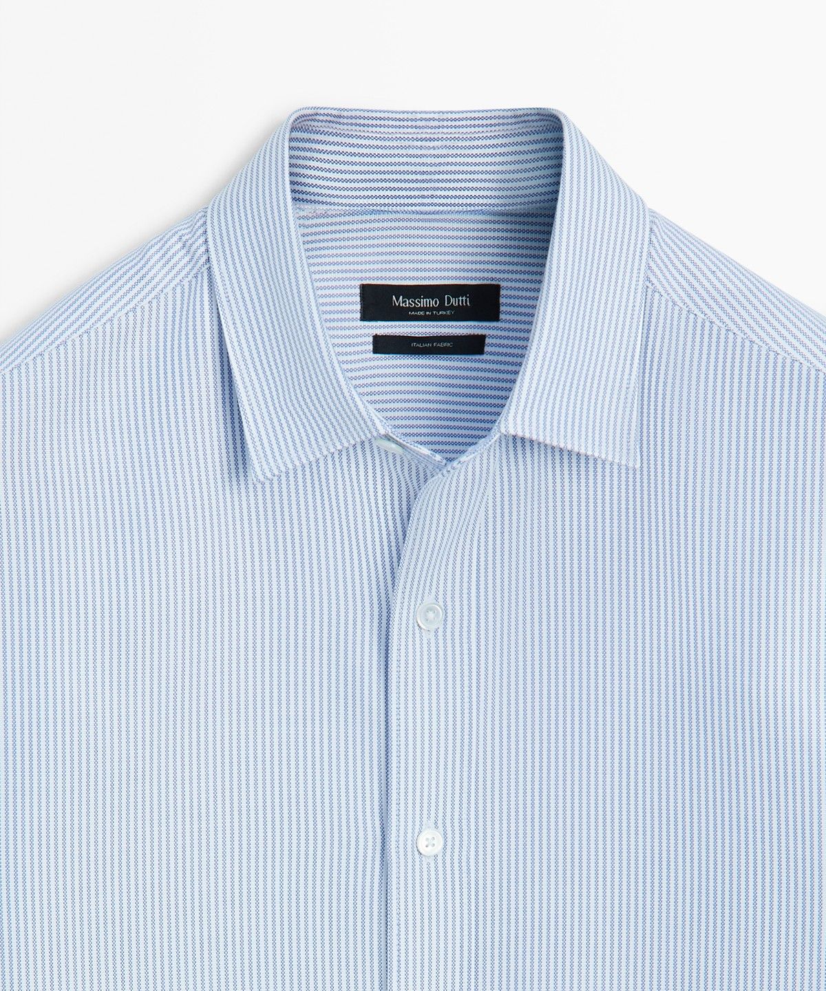 마시모두띠(MASSIMO DUTTI) 레귤러 핏 스트라이프 옥스퍼드 셔츠