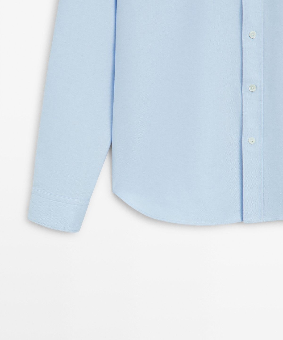 마시모두띠(MASSIMO DUTTI) 100% 코튼 레귤러 핏 옥스퍼드 셔츠