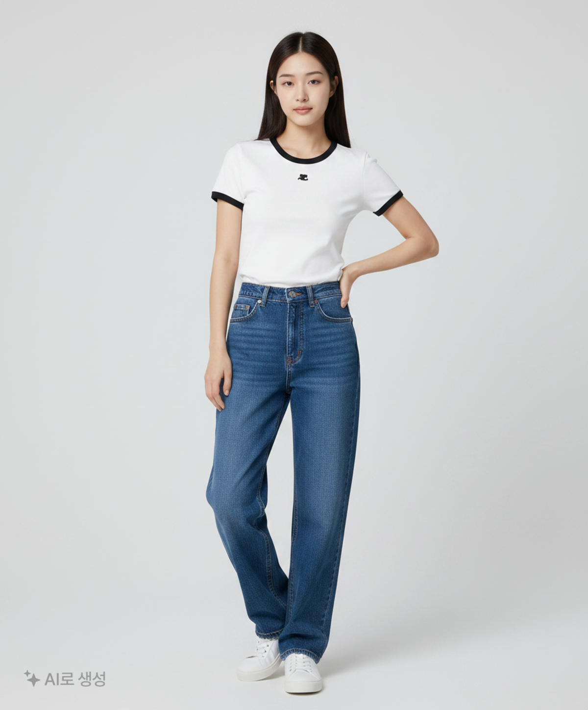 꾸레쥬(COURREGES) 여성 범피 반소매 티셔츠 - 화이트 / PERJTS017JS00700098 XS