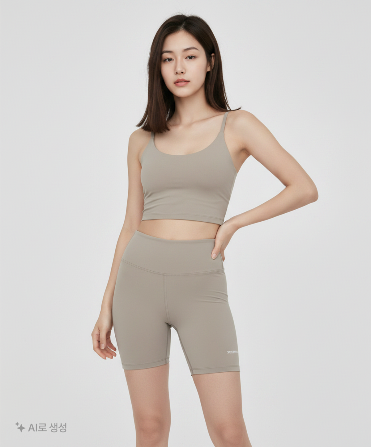 젝시믹스(XEXYMIX) 블랙라벨 시그니처 360N 레깅스 3.5부 사파리그레이 L