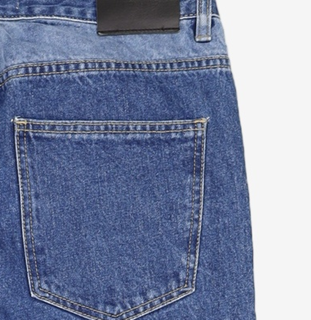 메종미네드(MAISON MINED) PATCHY WASHING WIDE DENIM BLUE 48