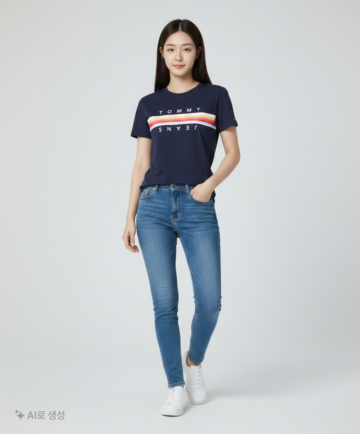 타미진스(TOMMY JEANS) 반소매 티셔츠 M