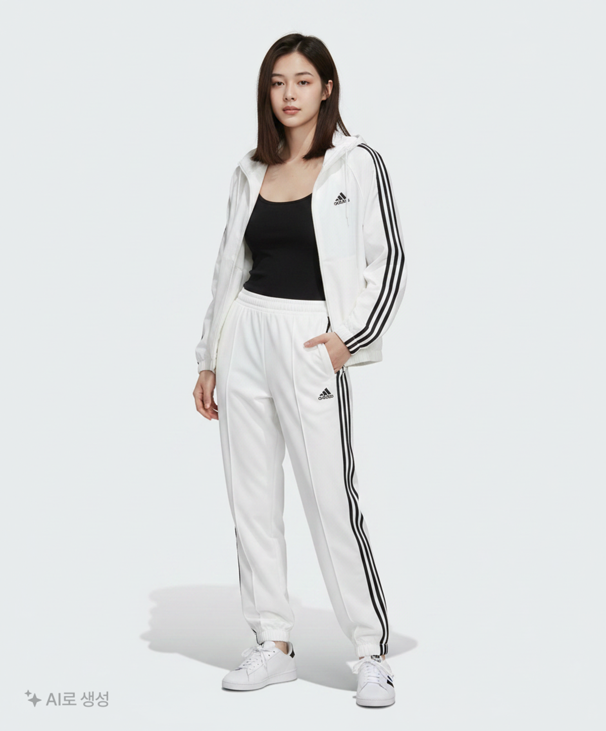 아디다스(ADIDAS) 3S 우븐 윈드 브레이커 - 화이트 / IC0560 L