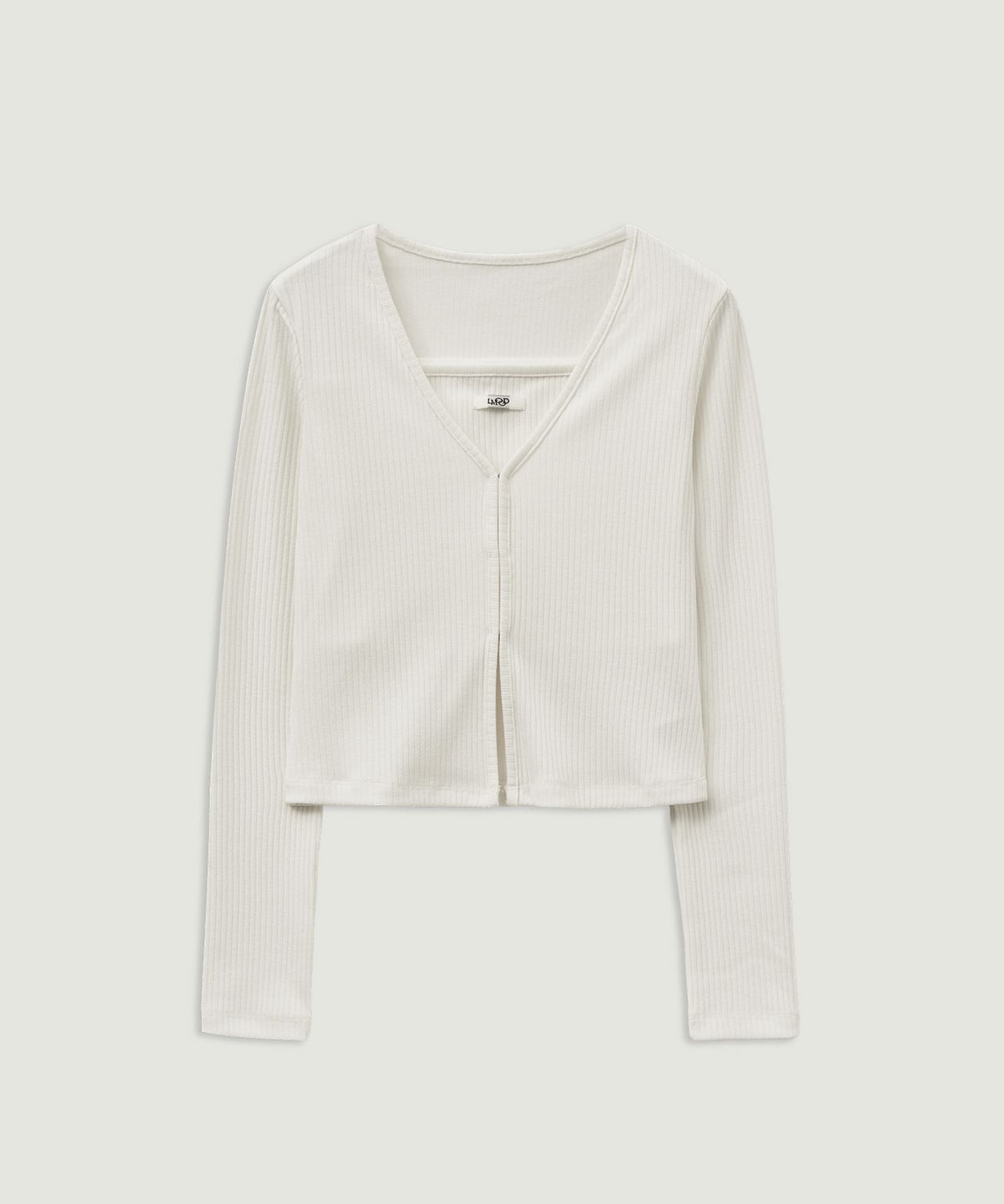 엘무드 우먼(LMOOD WOMEN) SISTER Ribbed Top and Cardigan Ivory