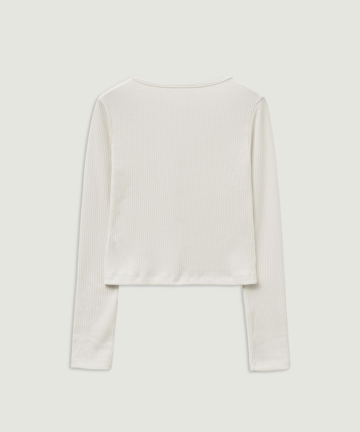 엘무드 우먼(LMOOD WOMEN) SISTER Ribbed Top and Cardigan Ivory