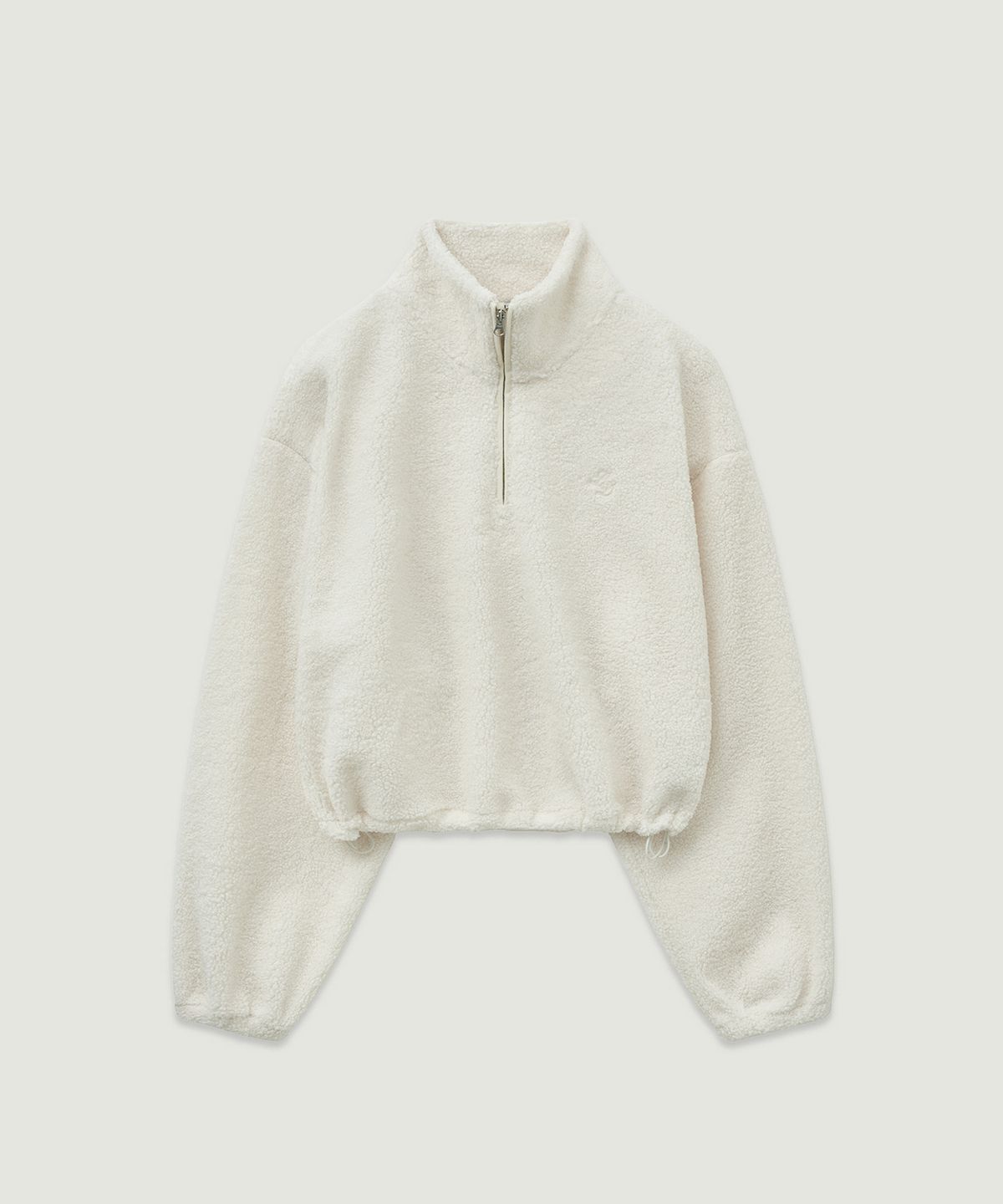 엘무드 우먼(LMOOD WOMEN) BOUCLE Fleece Half Zip Snow White