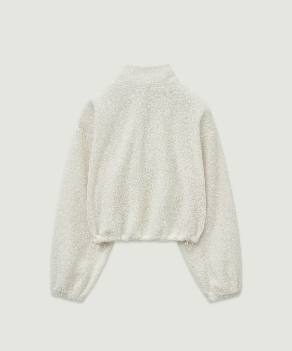 엘무드 우먼(LMOOD WOMEN) BOUCLE Fleece Half Zip Snow White