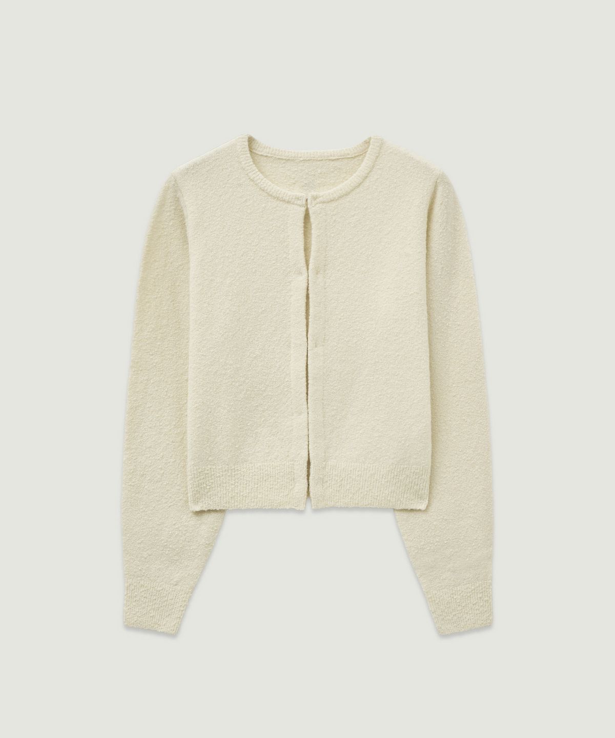 엘무드 우먼(LMOOD WOMEN) MICRO Boucle Wool Cardigan Ivory