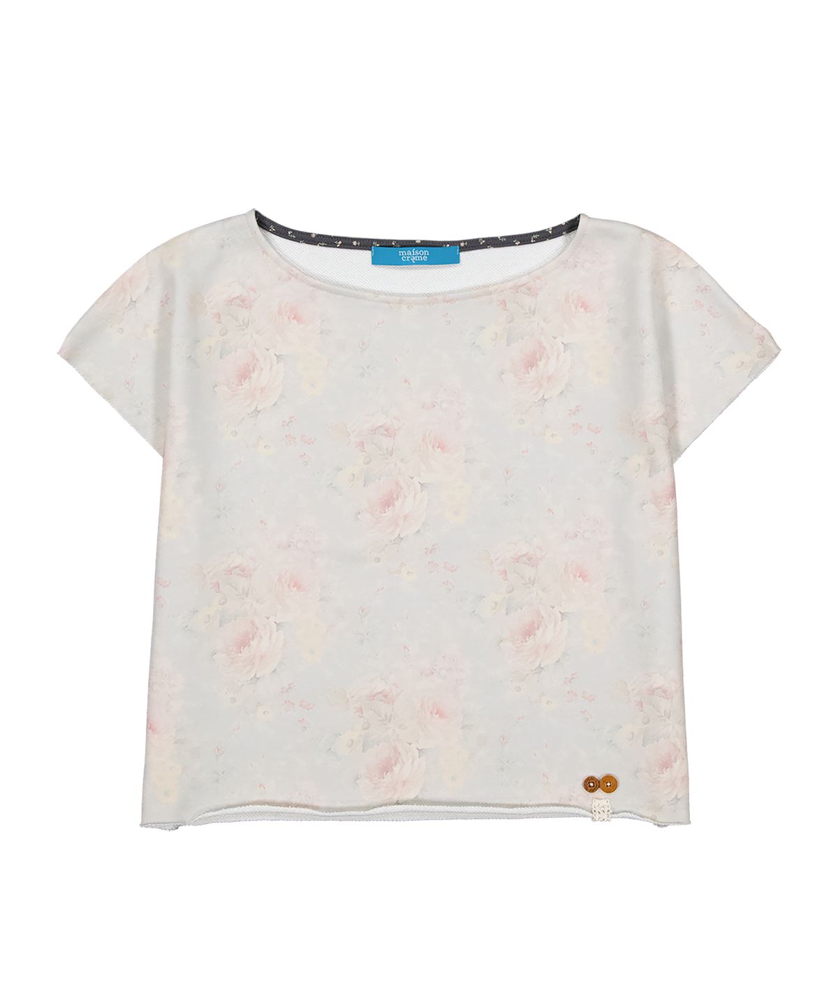 메종크렘(MAISON CREME) Watercolor floral sweatshirt_Light beige