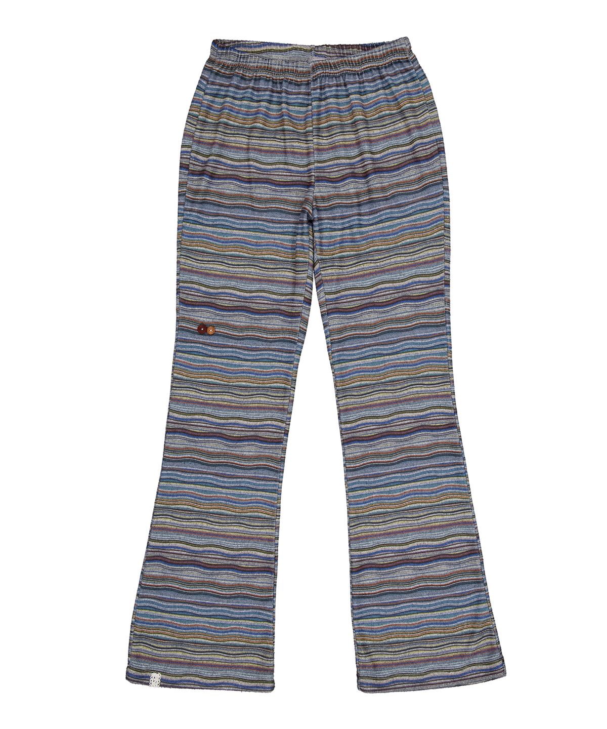 메종크렘(MAISON CREME) Perfect bootscut banding pants_Green stripe
