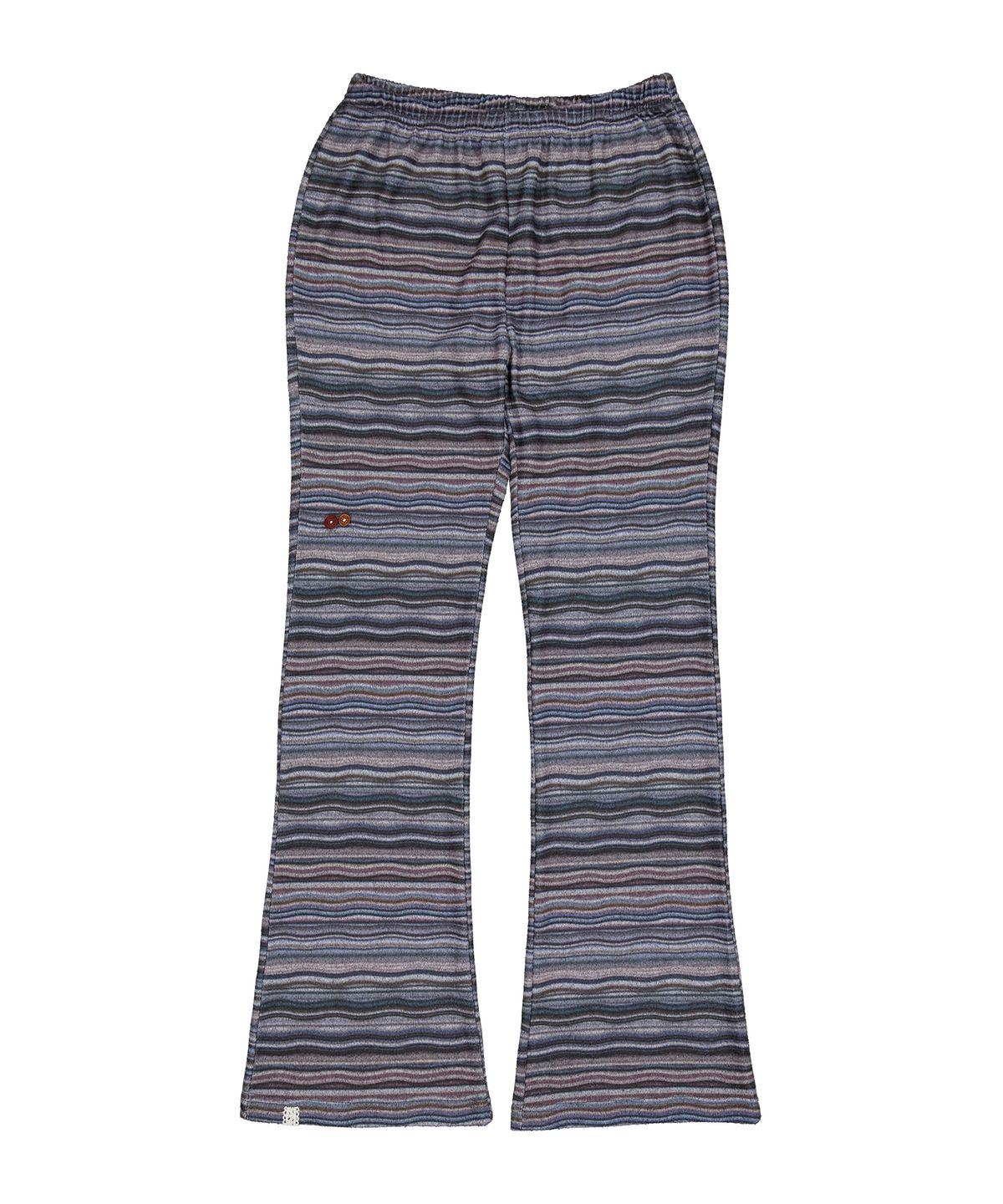 메종크렘(MAISON CREME) Perfect bootscut banding pants_Black stripe